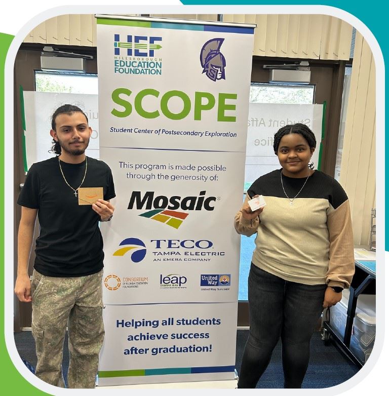  Picture of January 2025 SCOPE FASFA Raffle Winners Nicolas E. and Ahliyah P.